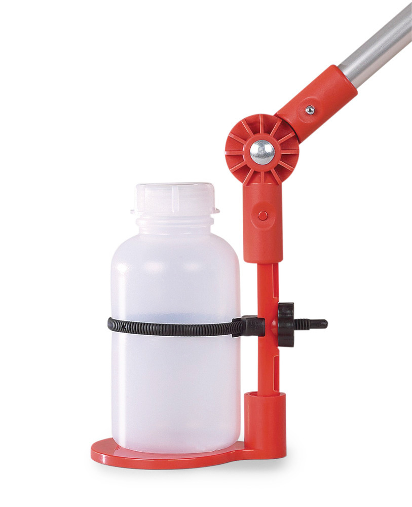 Flaschenhalter aus PP/PA für alle Flaschen bis Ø 88 mm, für Teleskopstangen, mit 750 ml Flasche - 1