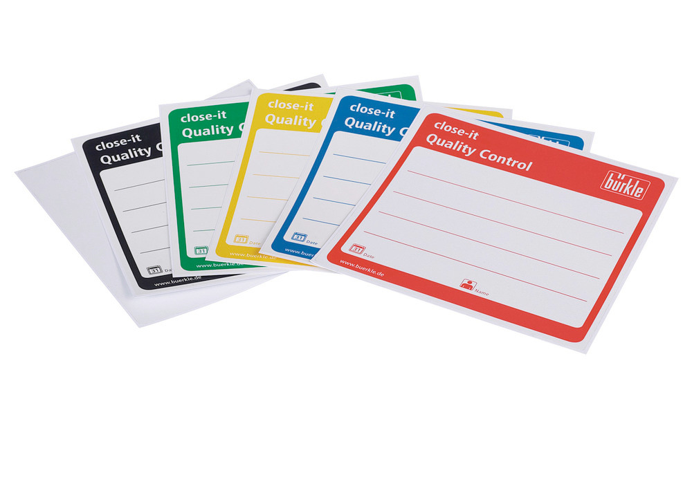 close-it Kontroll-Verschluss-Siegel food & pharma 95 x 95 mm, rot bedruckt, Rolle à 500 Stück - 1