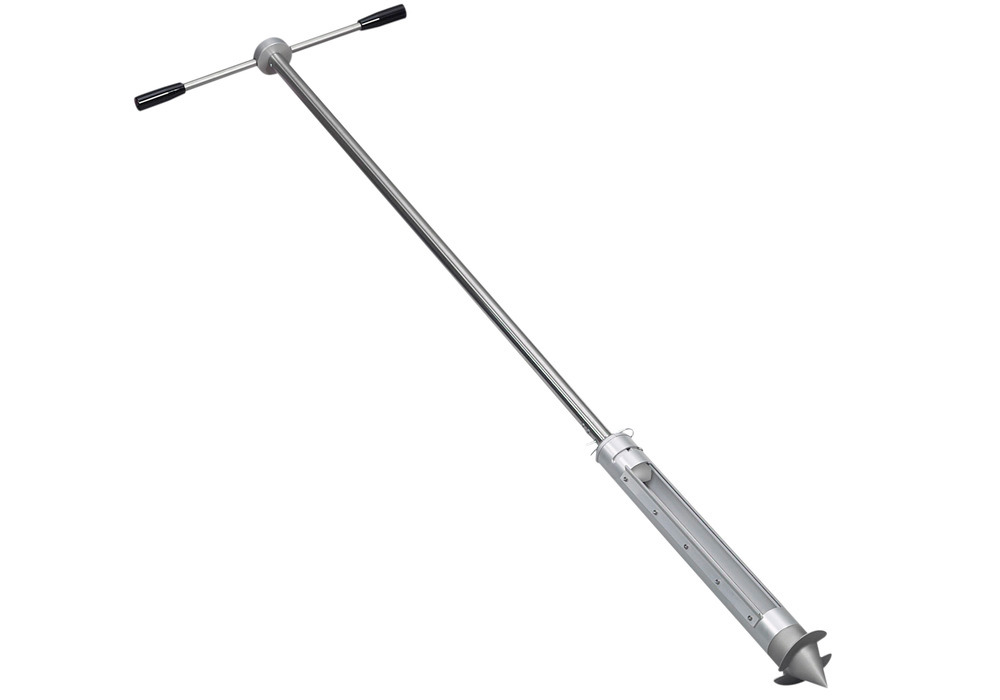 Probenehmer SiloBohrer Aluminium, Länge 1500 mm, Volumen 400 ml, Kammer-Ø 40 mm, Spiralen-Ø 90 mm - 1