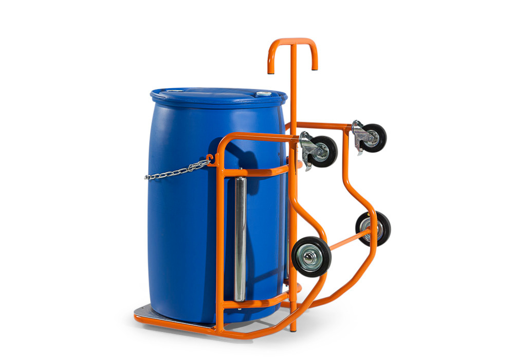 Fasskipper Secu Plus mit Hebelstange, Stahl pulverbeschichtet, für Stahl-/ Kunststofffässer - 1