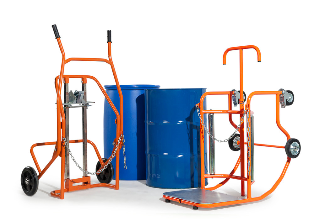 Set mit Fasskarre Secu Comfort und Fasskipper Secu Plus, für Stahl-/ Kunststofffässer - 1