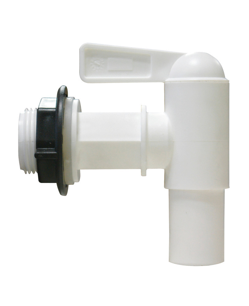 Fasshahn aus Polypropylen (PP), 3/4'' Gewinde, weiß - 1