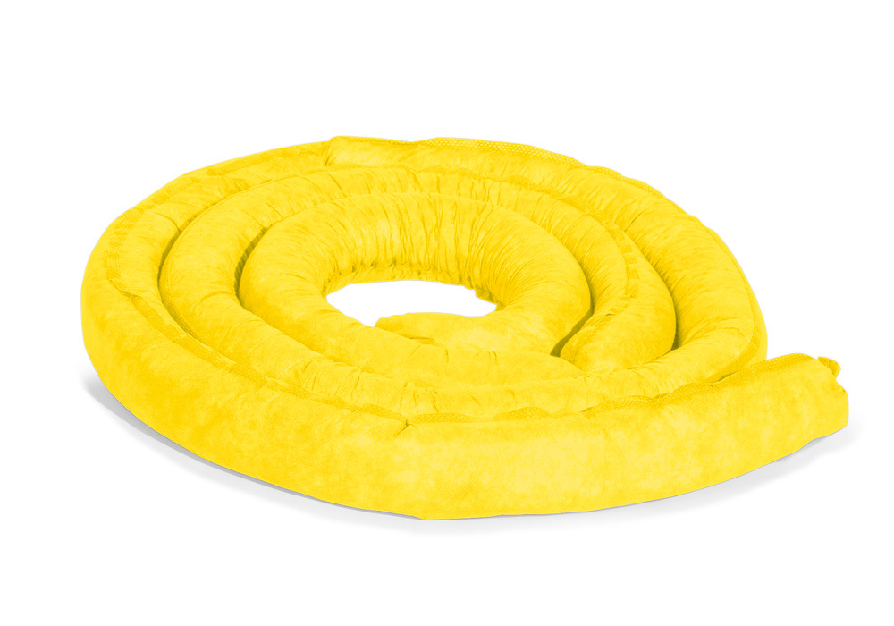 DENSORB Chemikalienbindemittel Aufsaug-Schlangen zum Eindämmen von Leckagen, Länge 5 m, 4 Stück - 1