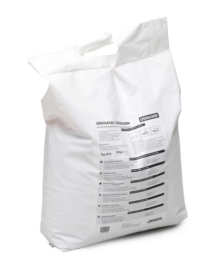 DENSORB Granulat, Ölbinder Universal-Grobkorn, nicht brennbar, chemisch inert, 10 kg Sack - 1