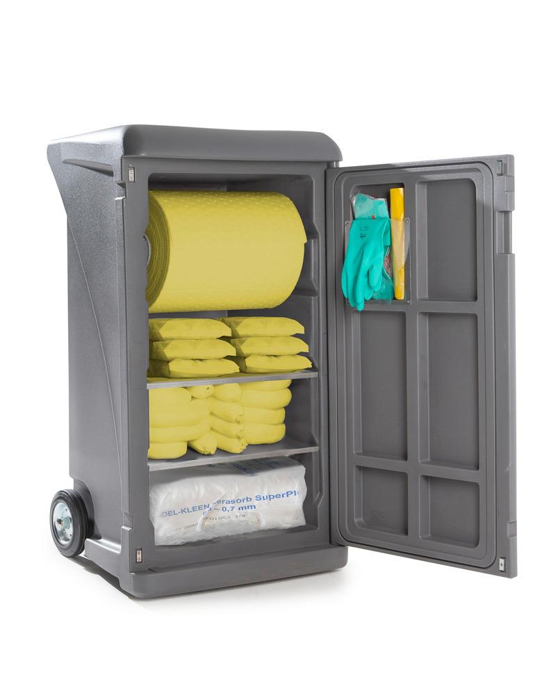 DENSORB Mobiles Notfallset, Bindemittel im grauen Caddy XL, Ausführung Spezial mit Granulat - 1