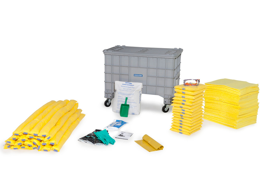 DENSORB Notfall-Set in Deckel-Box mit Rollen, Ausführung Spezial - 1
