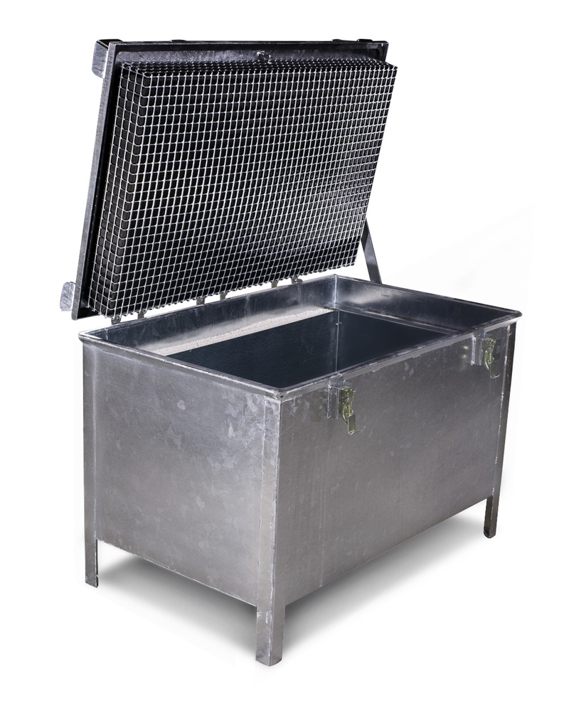 Lithium-Ionen-Akku-Lagerbehälter, 280,7, Stahl verzinkt, Füllmaterial PyroBubbles® - 1