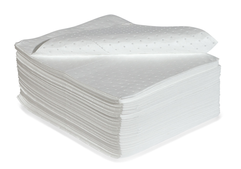 DENSORB Ölbindemittel Vlies Matten zum Aufsaugen, Economy Single, light, 40 x 50 cm, 100 Stück - 1