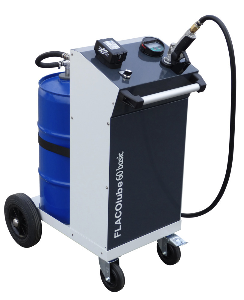 Mobiles Befüllsystem für Maschinenöle, FLACO lube 60 basic, 60-l-Gebinde - 1