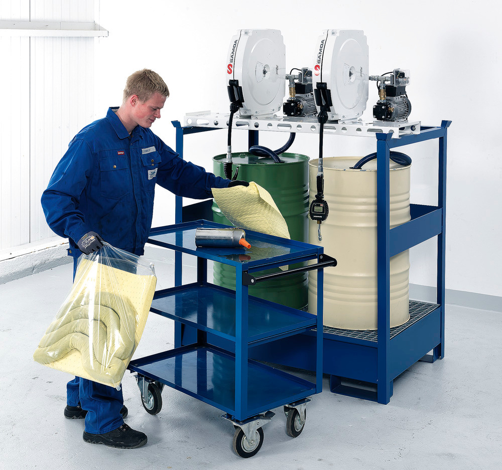 DENSORB Bindemittel-Notfall-Set im Tragebeutel mit Aufsaugmatten und Schlangen, Ausführung Spezial - 1