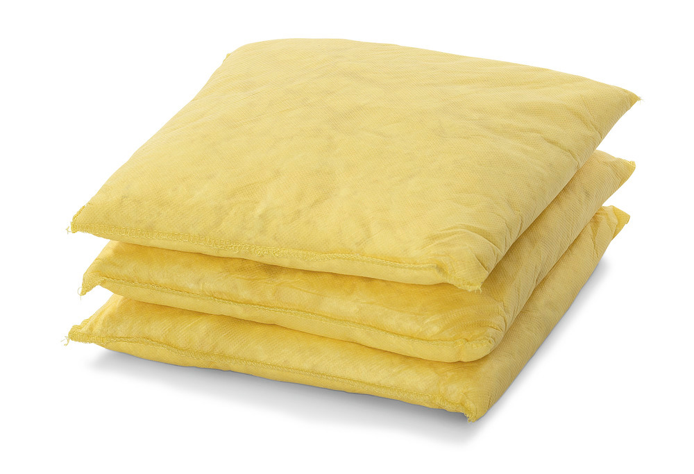 DENSORB Chemikalienbindemittel Aufsaug-Kissen zum Auffangen von Leckagen, 25 x 25 cm, 30 Stück - 1