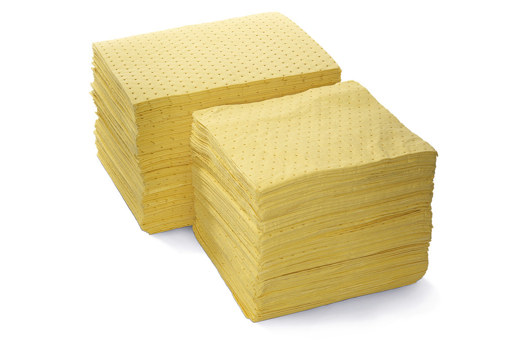 DENSORB Chemikalienbindemittel Vlies Matten, Economy Single, light, 37 x 40 cm, 200 Stück - 1