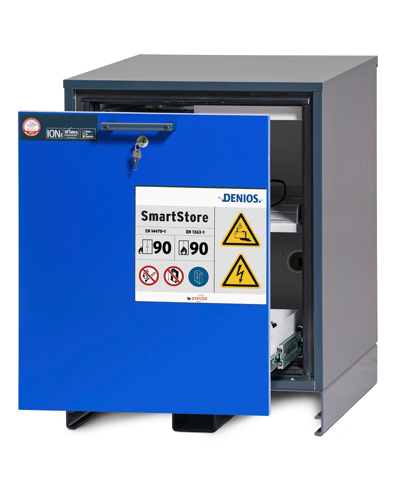 asecos Lithium-Ionen Akku-Ladeschrank, SmartStore-Unterbauschrank, B 600 mm - 1