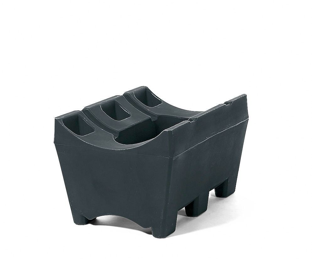 Fassbock aus Polyethylen (PE) für 1 Fass à 60 oder 200 Liter, anthrazit-schwarz - 1