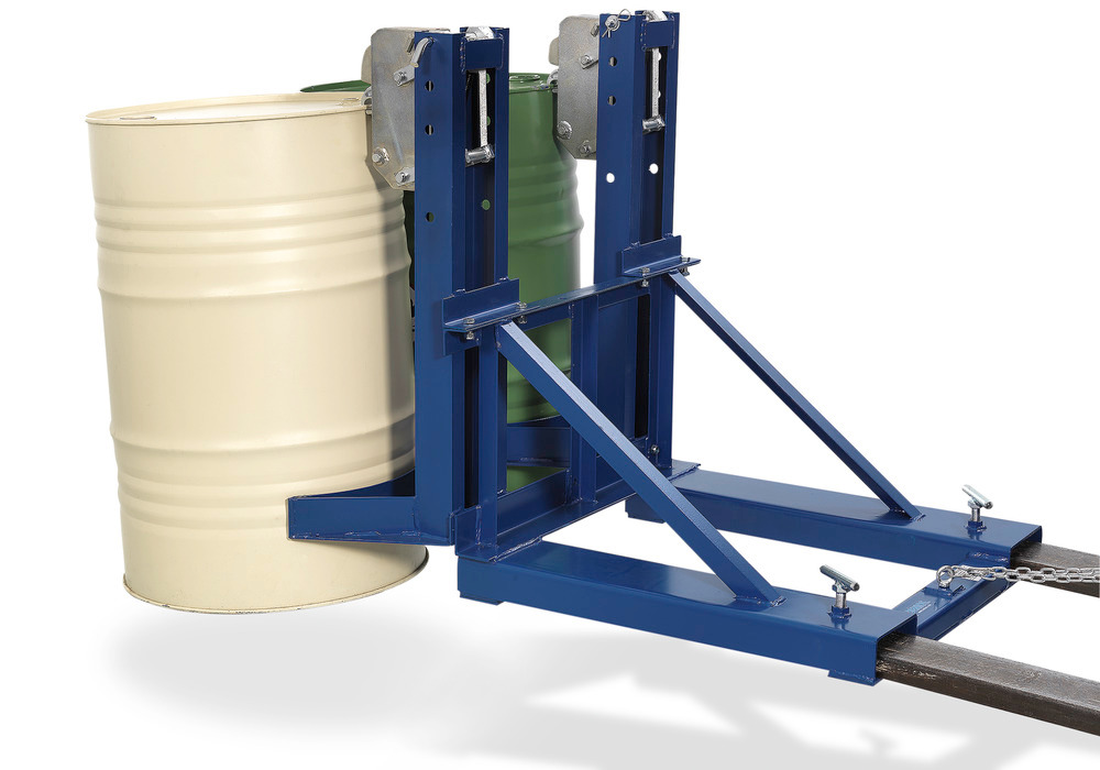 Fassgreifer SH 2 aus Stahl, lackiert, für 2 Fässer à 200 Liter - 1