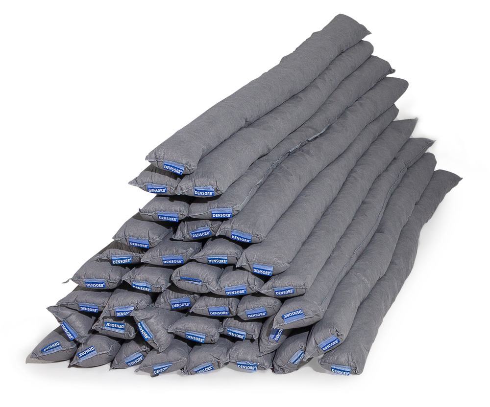 DENSORB Universalbindemittel Aufsaug-Schlangen zum Eindämmen von Leckagen, Länge 1,2 m, 20 Stück - 1
