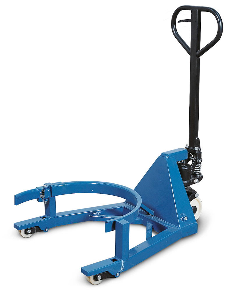 Fasshubwagen, Fassklammer, 200-l-Stahlfässer, Hubhöhe 0-110 mm - 1