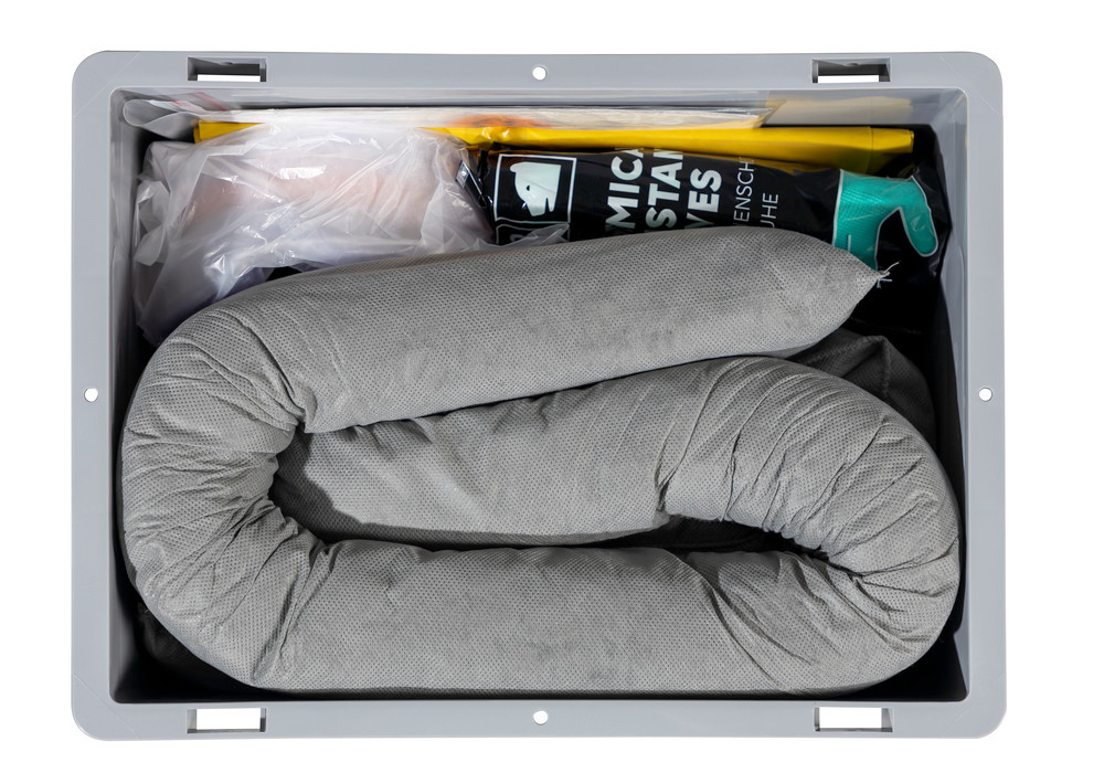 DENSORB Bindemittel-Notfall-Set in mobilem Euro-Stapelbehälter, Ausführung Universal - 2