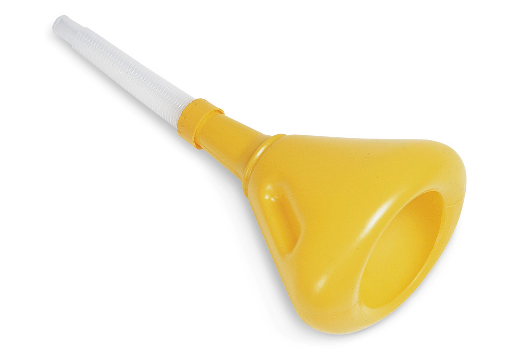 Trichter aus Kunststoff, mit schraubbarem, flexiblem Auslauf, 230 mm Ø - 1