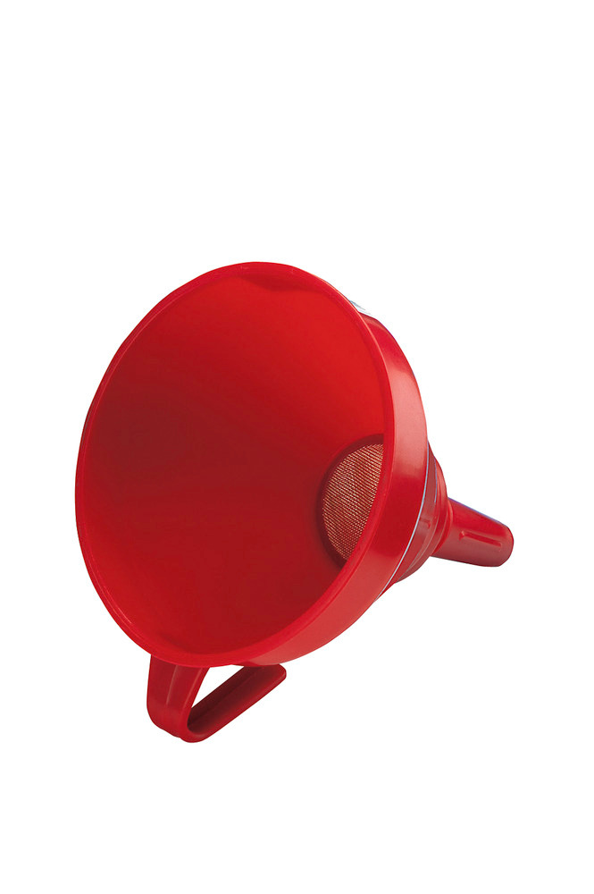 Trichter aus Kunststoff, mit integriertem Messingsieb, 235 mm Ø - 1