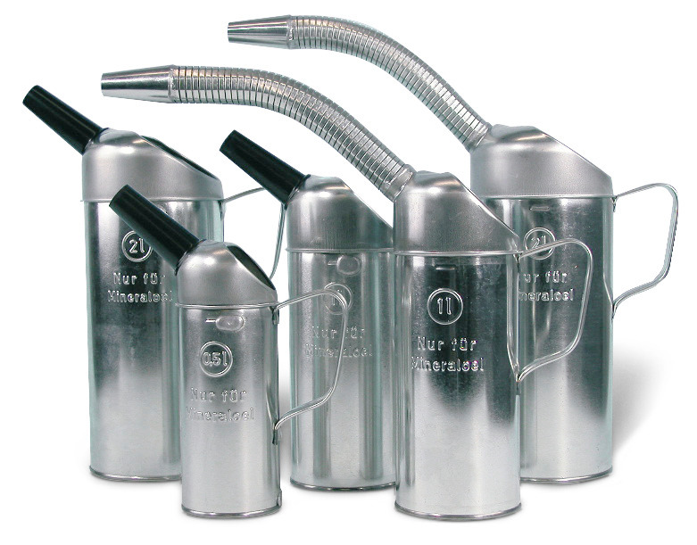 Messbecher aus Weißblech, mit flexiblem Auslauf, 2 Liter Volumen - 1