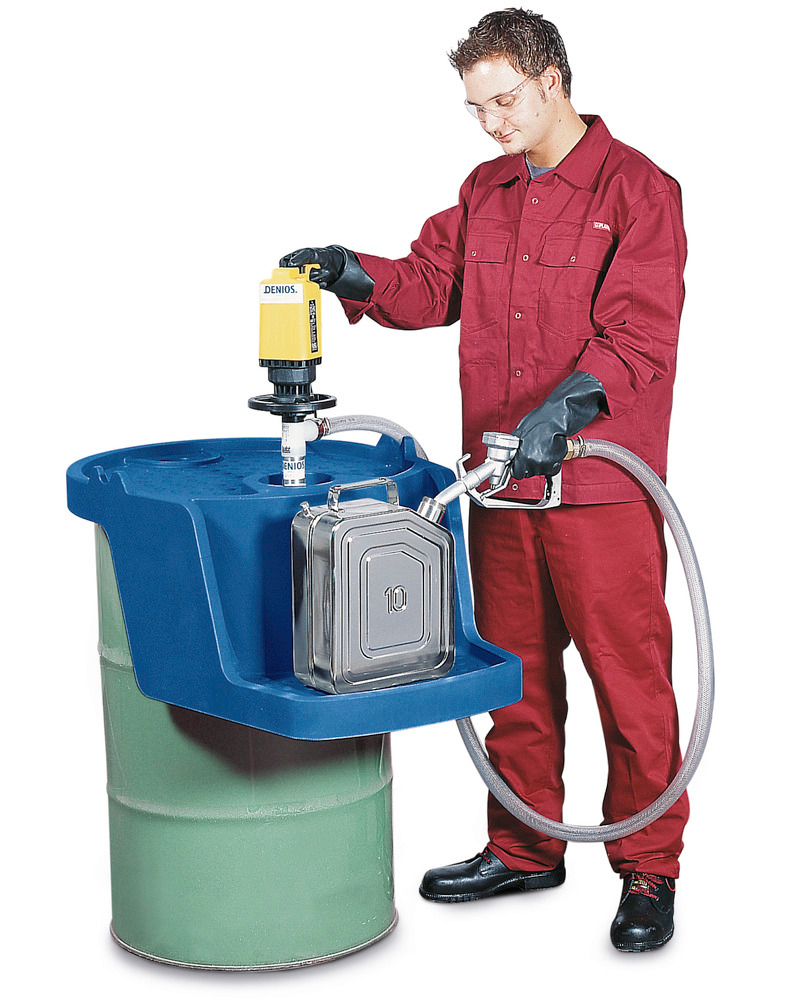 Sicherheits-Abfüllpodest für ein Spundlochfass aus Stahl à 200 Liter - 1