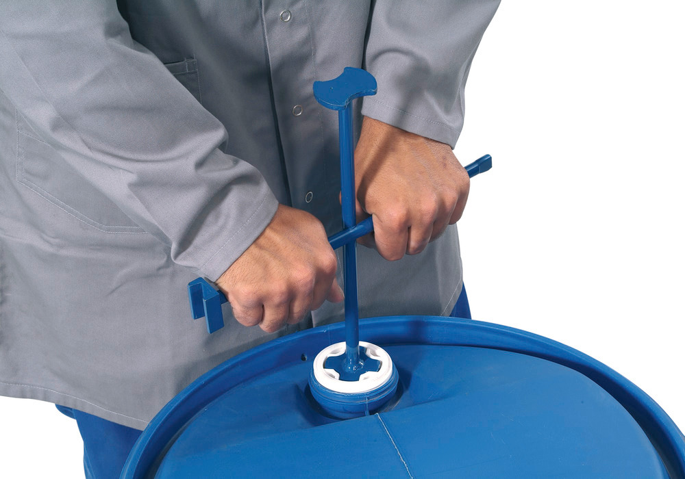 Kreuz-Fassschlüssel, Stahl, lackiert, zum Öffnen der gängigsten Fassverschlüsse - 1