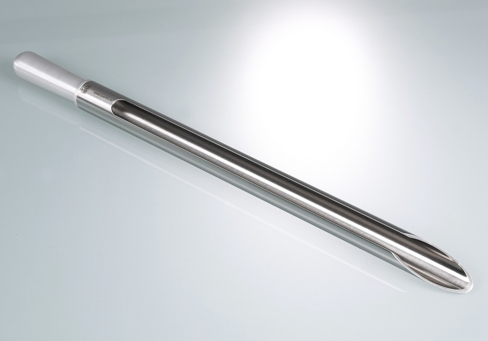 Stechlanze, für  Pulver und Granulat, aus Edelstahl V4A, 150 ml Aufnahmevolumen, 480 mm Gesamtlänge - 1