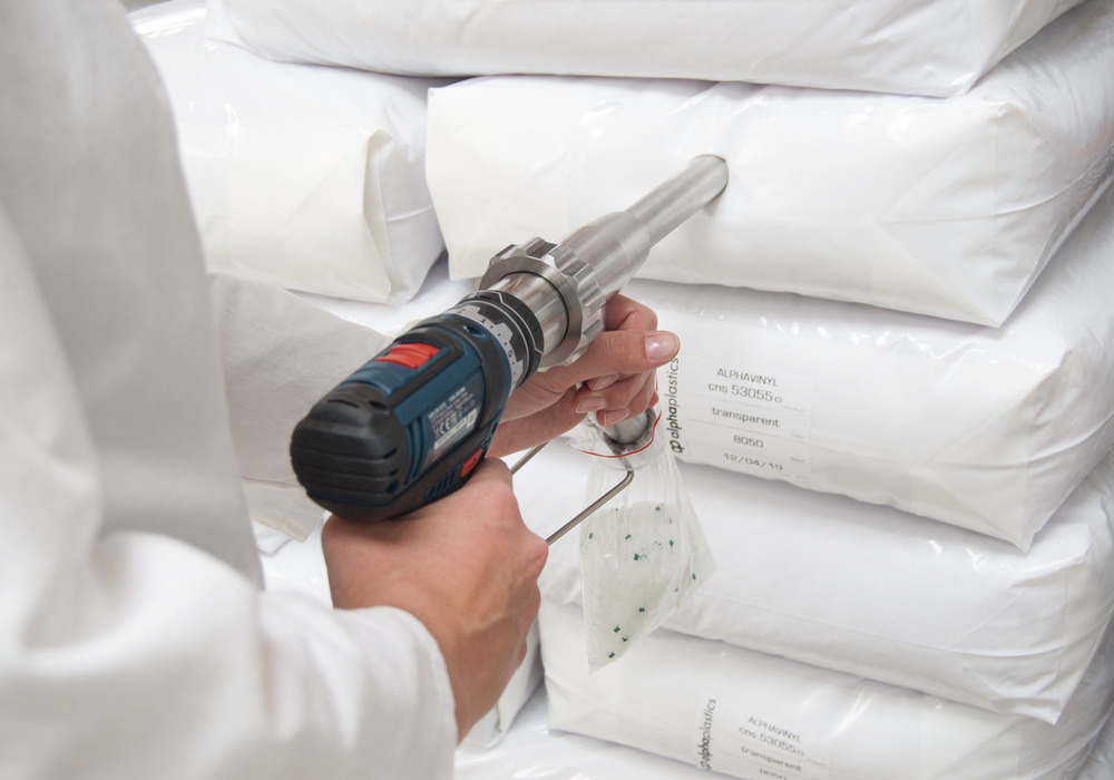 Allschicht-Probenehmer, für Pulver bis 2 mm, mit Stechlanze, 300 mm Einstechtiefe - 1