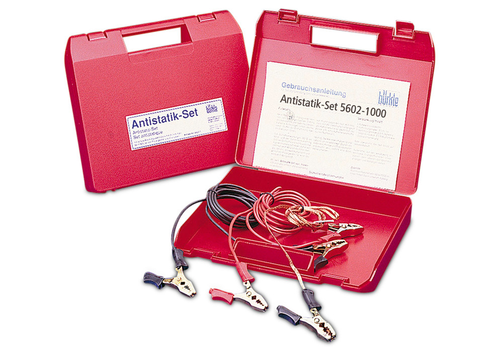 Anti-Statik-Set mit 3 farbcodierten Verbindungskupferkabeln - 1