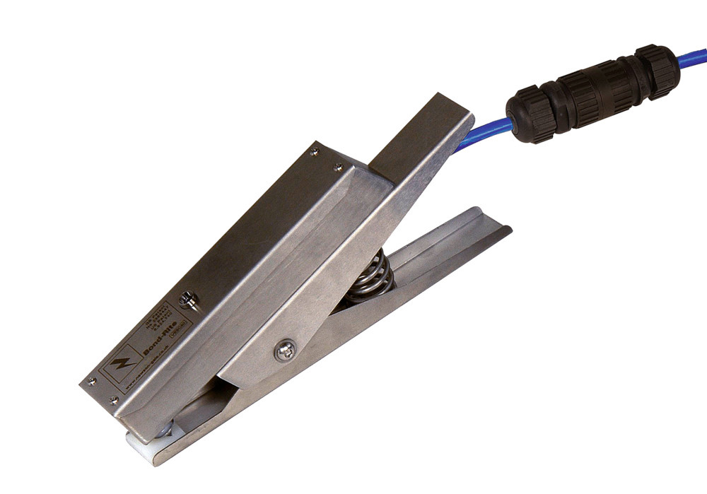 Edelstahl-Erdungszange BR mit Überwachungsfunktion, 1 LED-Leuchte, mit Schnellkupplung, Atex - 1