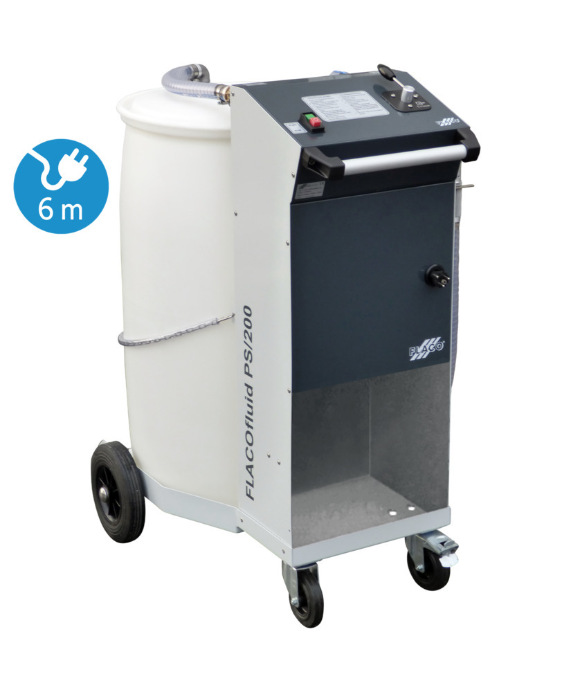 Mobiles Öl-Absaug- und Befüllgerät, FLACO fluid PS/200, inkl. Kabelaufroller - 1