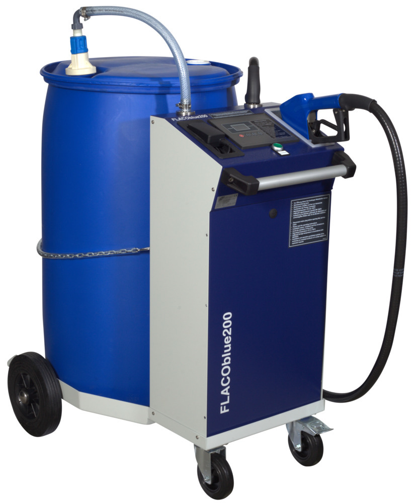 Mobiles Tanksystem für AdBlue, FLACO blue 200e, für LKW, 200-l-Gebinde - 1