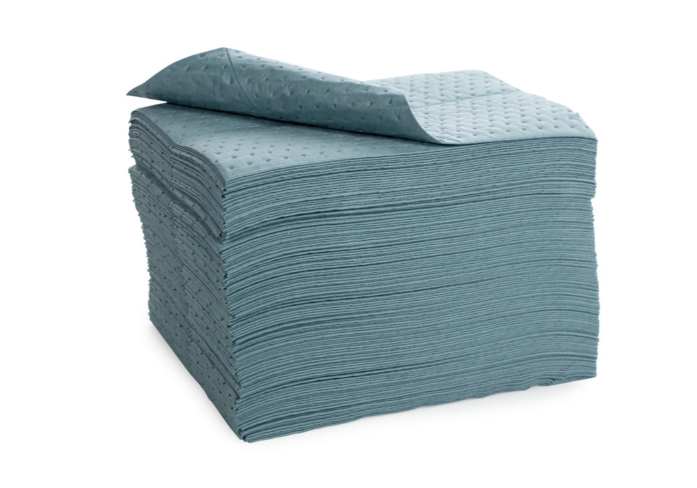 DENSORB Ölbindemittel Vlies Matten zum Aufsaugen, Economy Single, medium, 38 x 51 cm, 125 Stück - 1