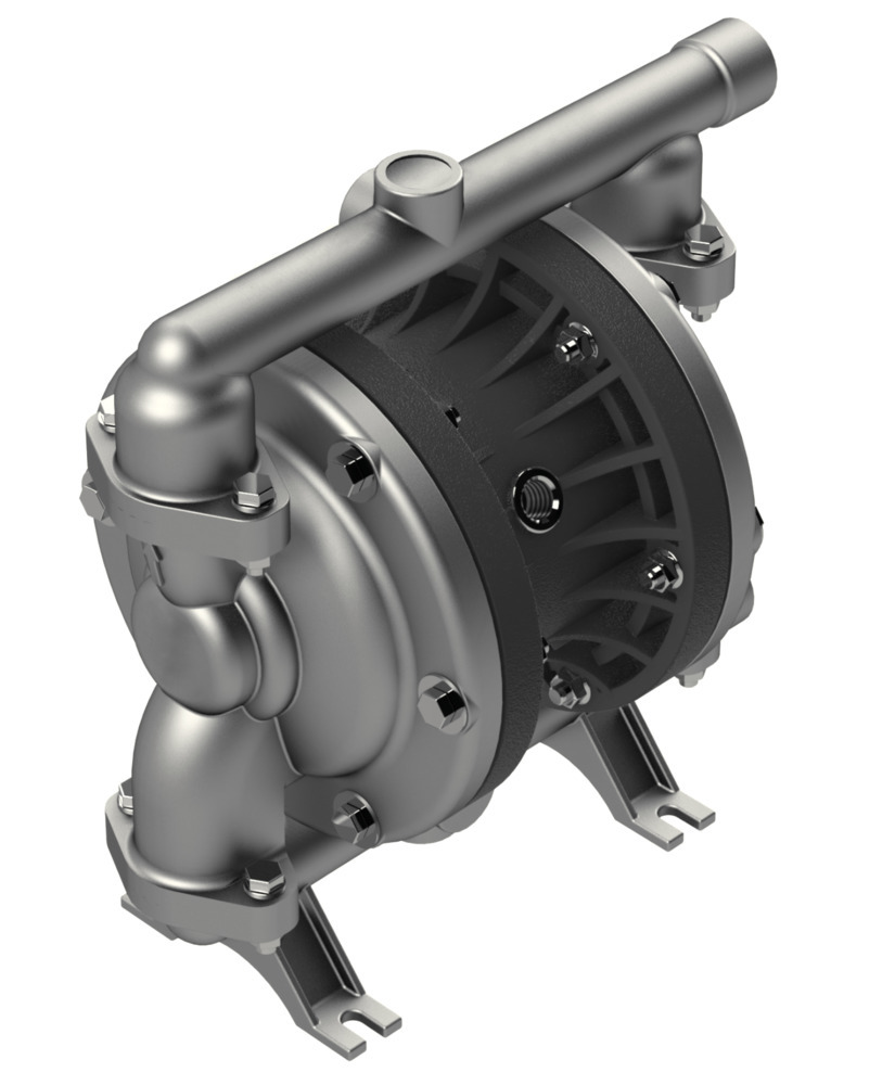 Druckluft-Doppelmembranpumpe, ATEX, 1/2'', aus Edelstahl / NBR - 1