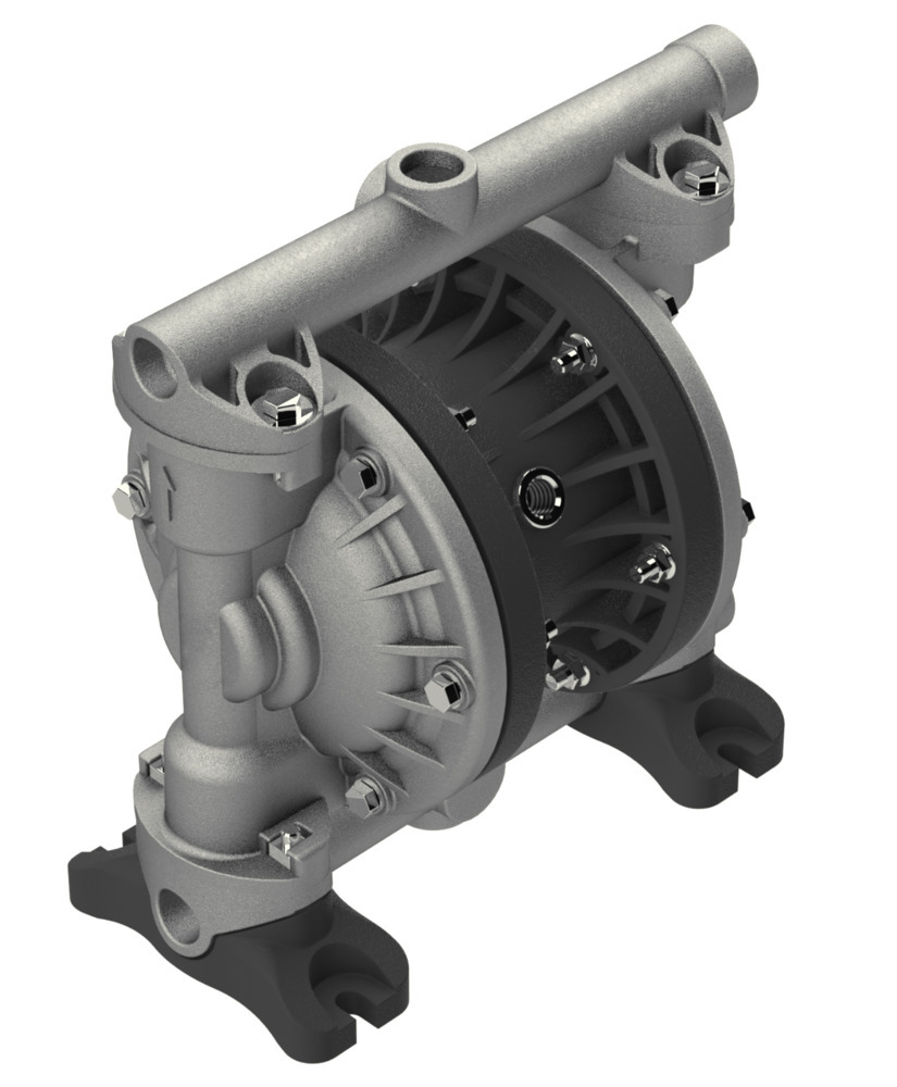 Druckluft-Doppelmembranpumpe, ATEX, 1/2'', aus Aluminium / FPM - 1