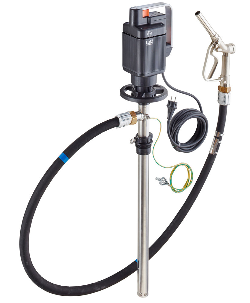 Elektrische Fasspumpe für Lösemittel, 1000 mm Tauchtiefe für Fässer, explosionsgeschützt - 1