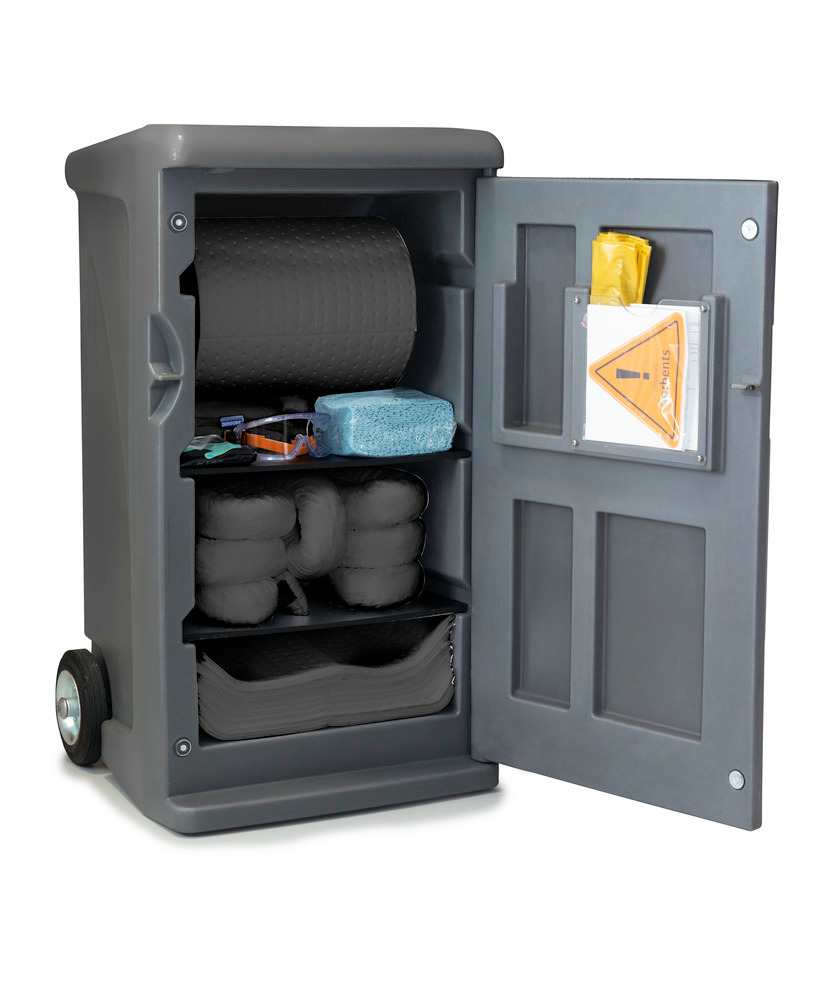 DENSORB Mobiles Notfallset, Bindemittel im grauen Caddy Medium, Ausführung Universal - 1