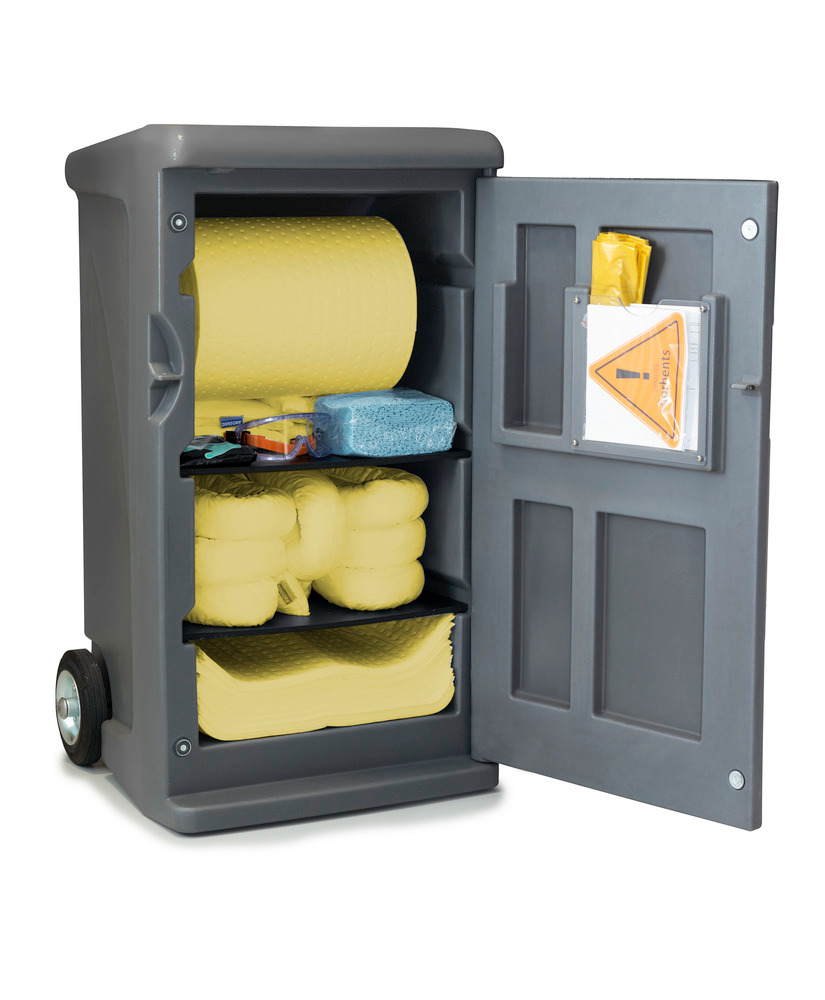 DENSORB Mobiles Notfallset, Bindemittel im grauen Caddy Medium, Ausführung Spezial - 1