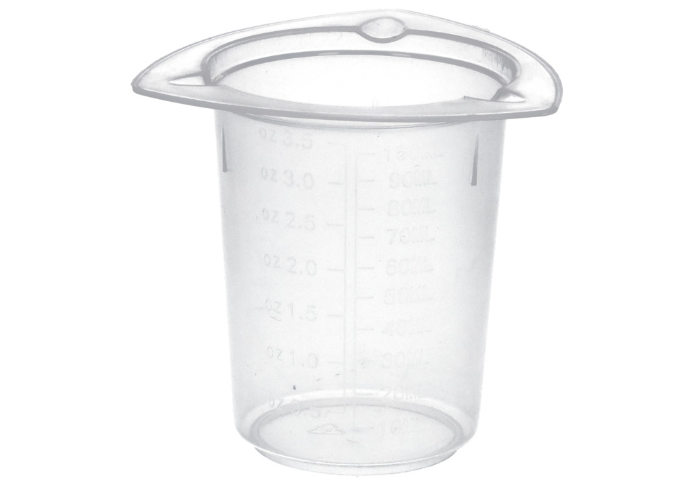 Universal-Messbecher aus PP, mit Ausgusslippen, 100 ml, 48 Stück - 1