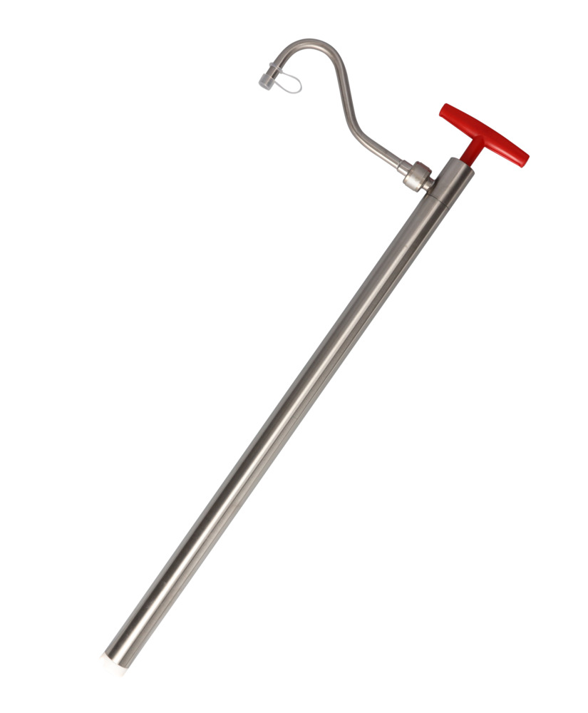 Fasspumpe aus Edelstahl, mit Auslaufbogen, 570 mm Tauchtiefe - 1