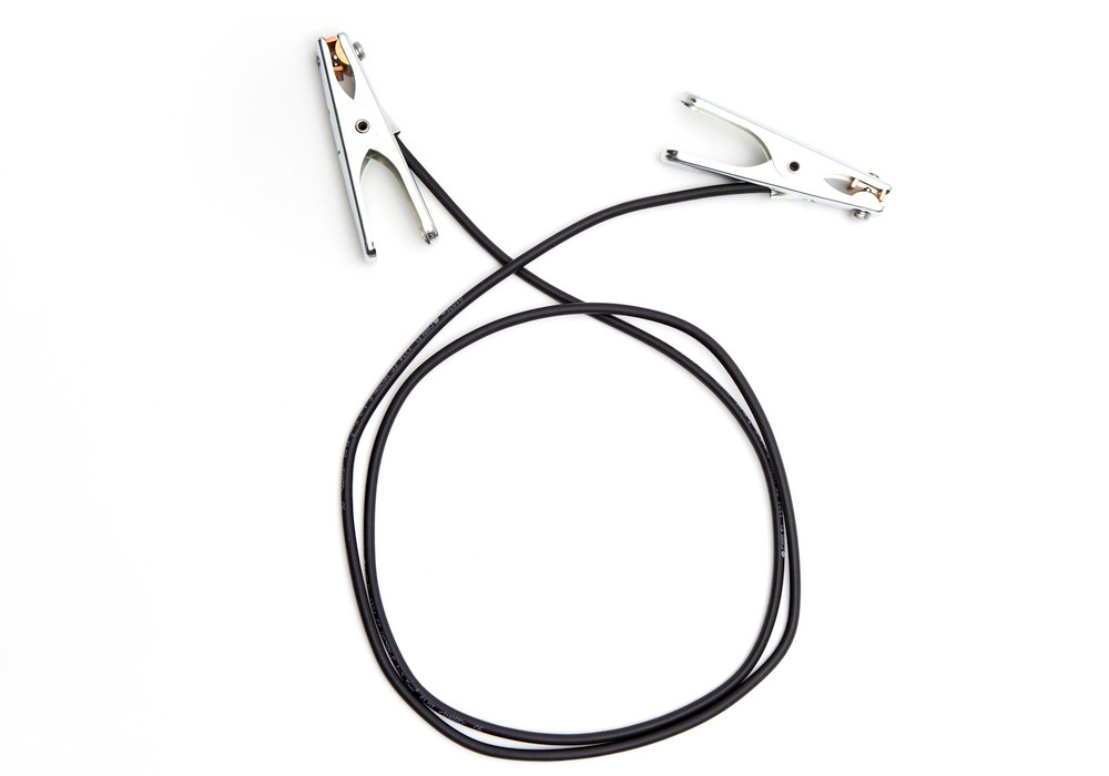 Erdungskabel mit 2 Erdungszangen und Isolierung, 2 m Kabellänge - 1