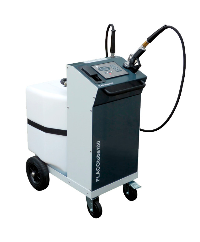 Mobiles Befüllsystem für Maschinenöle, FLACO lube 100 pro, 100-l-Gebinde - 1
