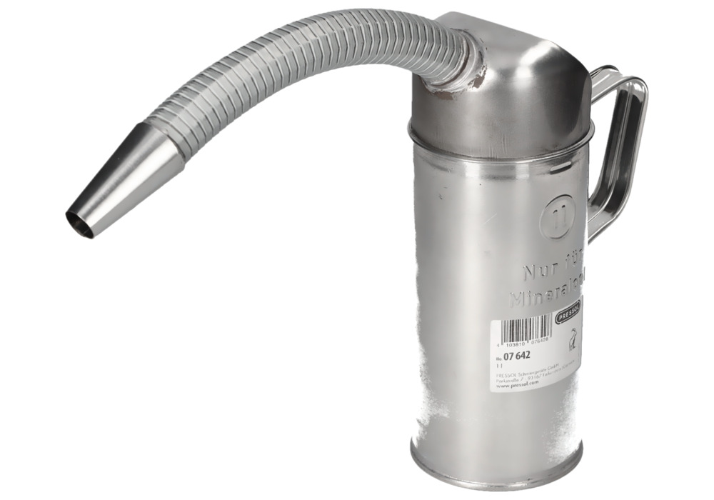 Messbecher aus Weißblech, mit flexiblem Auslauf, 1 Liter Volumen - 1