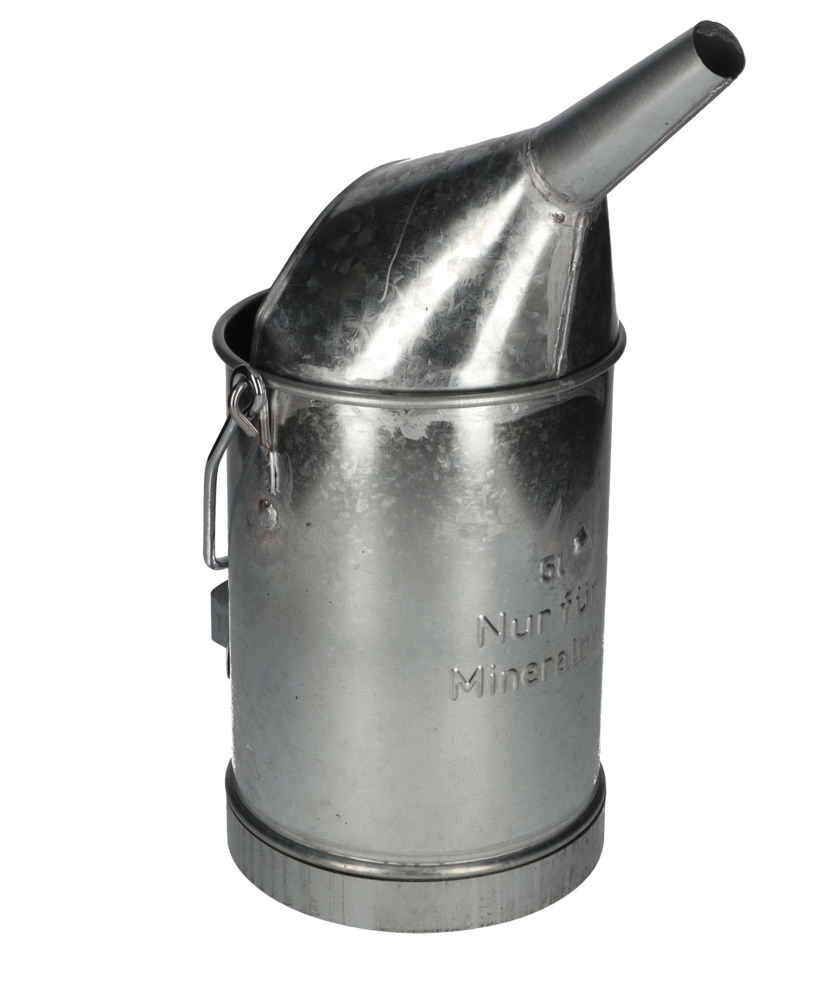 Messeimer aus Stahlblech, verzinkt, mit innenliegender Skala, 5 Liter Volumen - 1