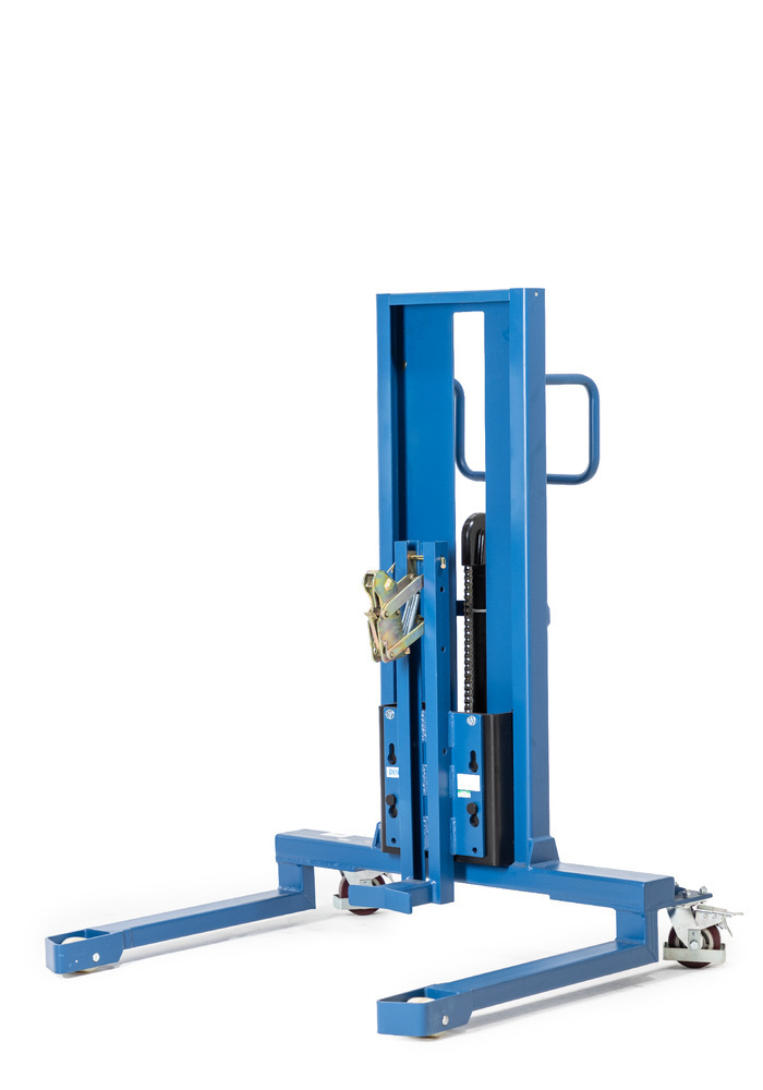 Fassheber Servo, Fassgreifer, 60- bis 200-l-Stahlfässer, Fahrwerk breit, Hubhöhe 0-740 mm - 1