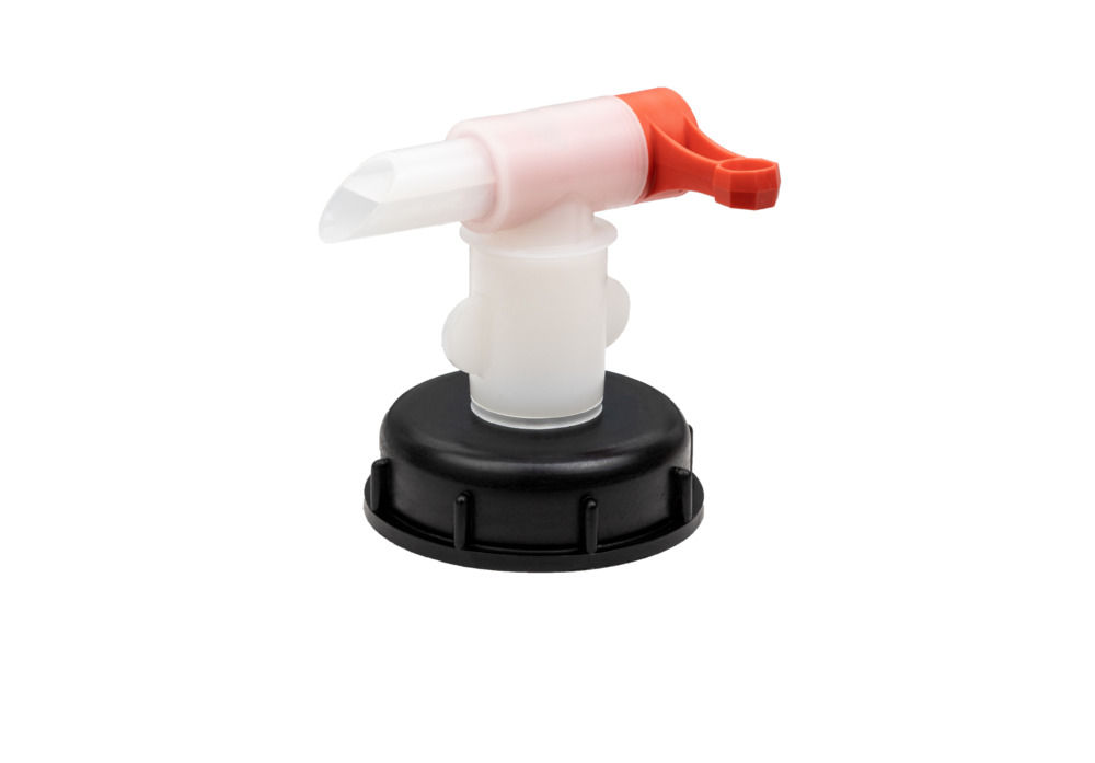 Auslaufhahn für Kunststoffgebinde H 71, 72 mm Gewinde-Ø - 1