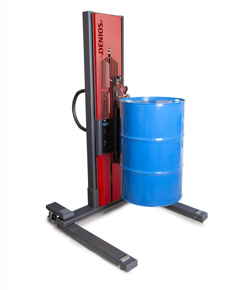 Fassheber Secu Ex, Fassgreifer, 60- bis 200-l-Stahlfässer, Fahrwerk breit, Hubhöhe 0-1405 mm, ATEX - 1