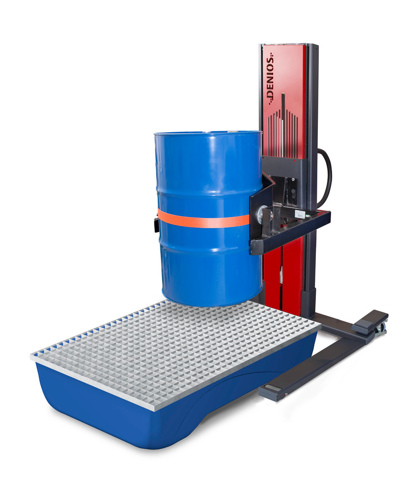 Fassheber Secu Ex, Fasswender 360°, 60- bis 220-l-Fässer, Fahrwerk breit, Hubhöhe 0-1430 mm, ATEX - 1