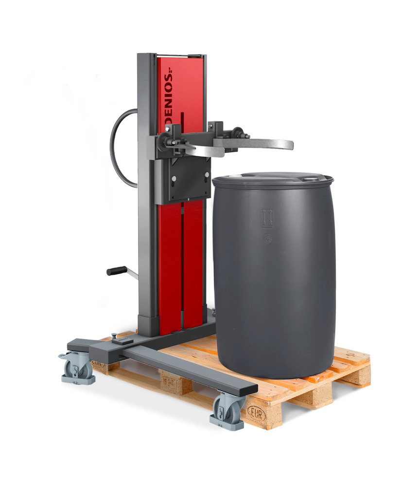 Fassheber Secu Ex, Fassklammer, 200- bis 220-l-Fässer, Fahrwerk V-Form, Hubhöhe 0-820 mm, ATEX - 1